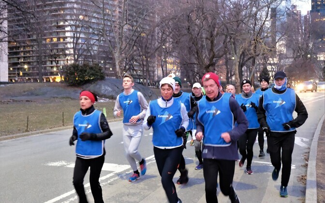 Утренняя пробежка с депутатами ООН в Центральном парке в Нью-Йорке.