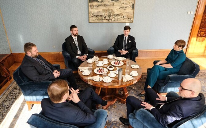 Встреча Керсти Кальюлайд с руководством парламентских фракций.