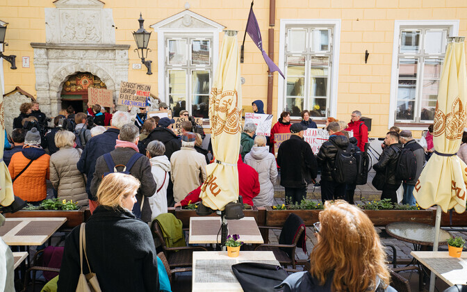 Пикет против EKRE и их гостей.