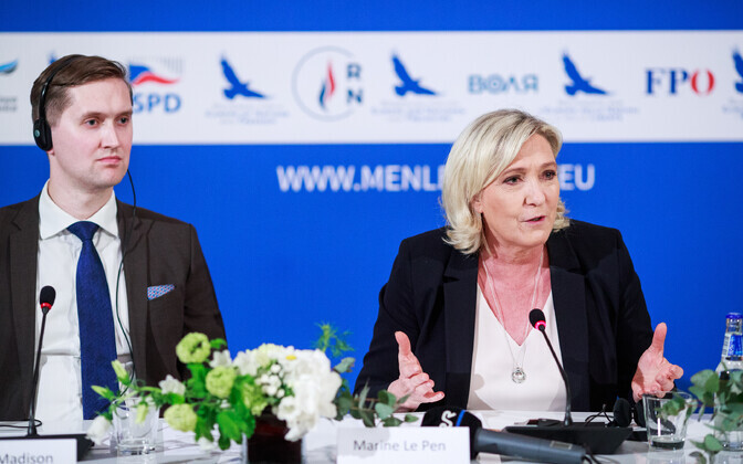 Марин Ле Пен дала в Таллинне пресс-конференцию и встретилась с консерваторами из других стран.