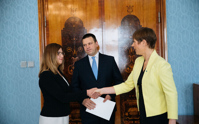 Керт Кинго, Юри Ратас и Керсти Кальюлайд.