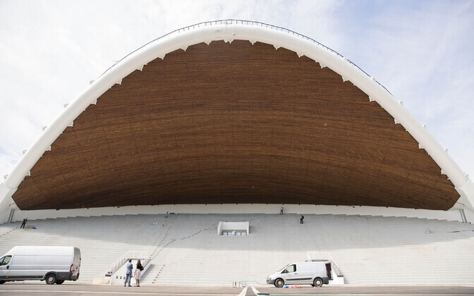 Обновленная арка Певческого поля.