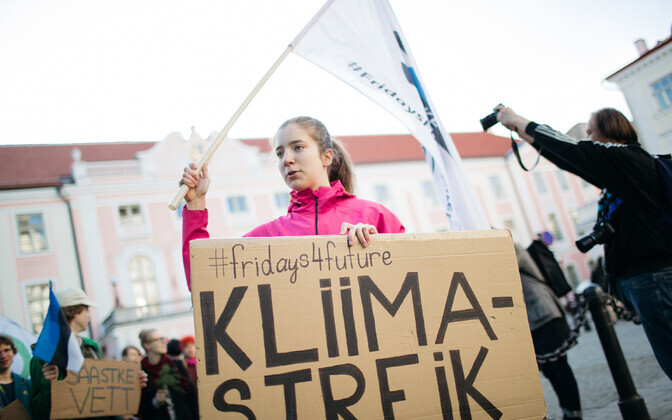 Климатический митинг на Тоомпеа.