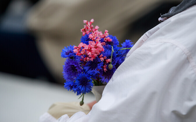 Küüditamise aastapäeva üritus Maarjamäe Kommunismiohvrite memoriaali juures.