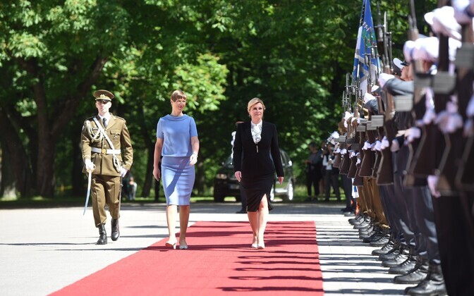 Horvaatia president Kolinda Grabar-Kitarovic ja Eesti president Kersti Kaljulaid..