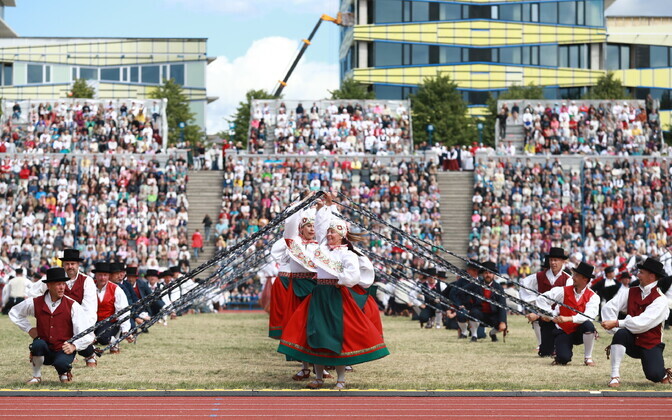 Final, dress rehearsal of the XX Dance Festival at Kalev Stadium. July 4, 2019.