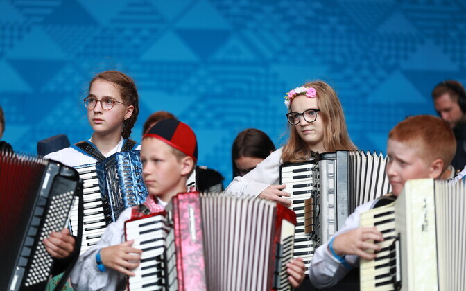 Folk Music Festival at Tallinn's Freedom Square on Friday afternoon. July 5, 2019.
