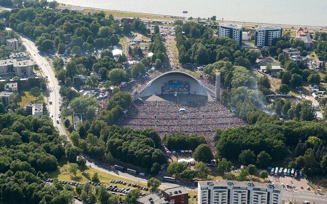 Певческий праздник. Аэрофотосъемка.