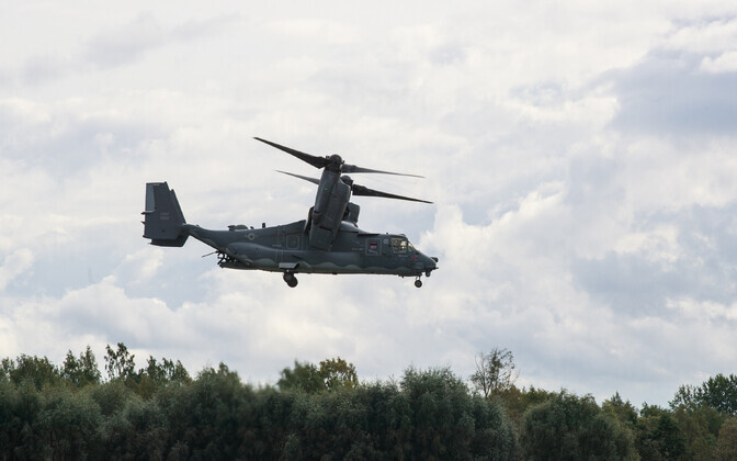 Bell Boeing V-22 taking off from Tallinn Airport on Saturday.