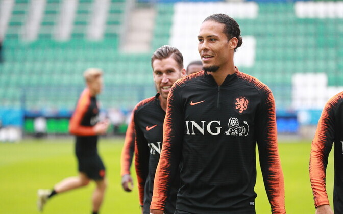 Тренировка сборной Нидерландов на 