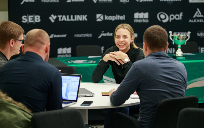Press conference with Estonia's top women's and men's tennis players, Anett Kontaveit and Jürgen Zopp.