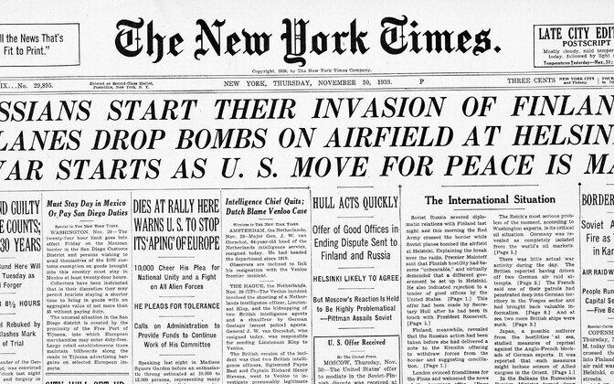 The New York Times 30.11.1939