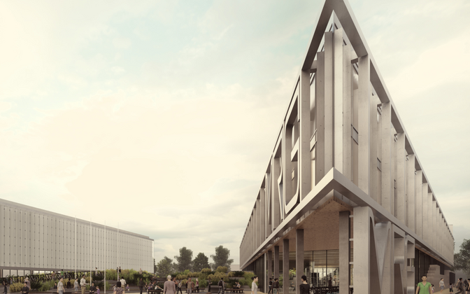 Mustamäe riigigümnaasiumi arhitektuurikonkursi võidtöö Kuppelmaastik