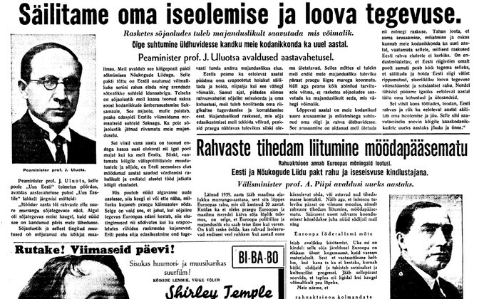 Uus Eesti 31.12.1939