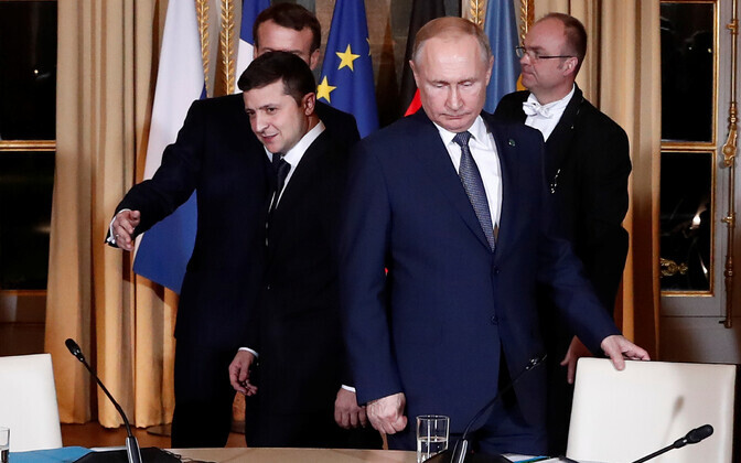 Vladimir Putin ja Volodõmõr Zelenski kohtusid esimest korda Normandia formaadis.