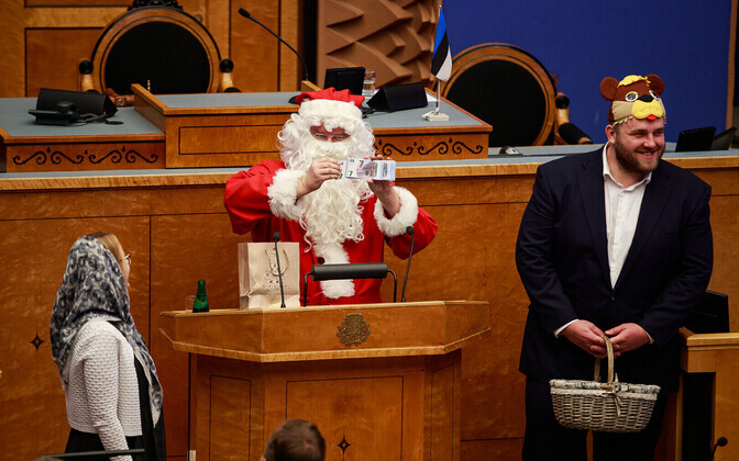 Santa Claus visited the Riigikogu on Thursday. December 19, 2019.