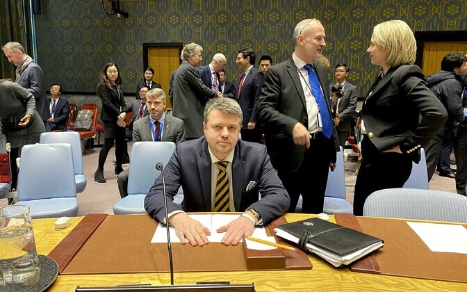 Урмас Рейнсалу в Совете безопасности ООН.