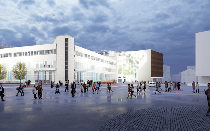 Здания Postimaja и  Coca-Cola Plaza соединит галерея.