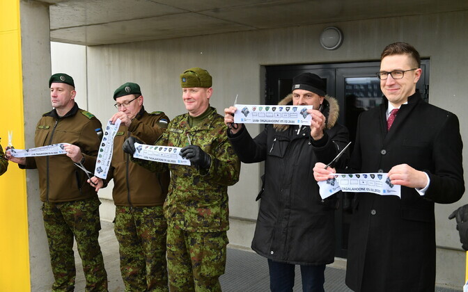 Opening of the new Tapa base logistics building, medical center and helicopter landing pad.