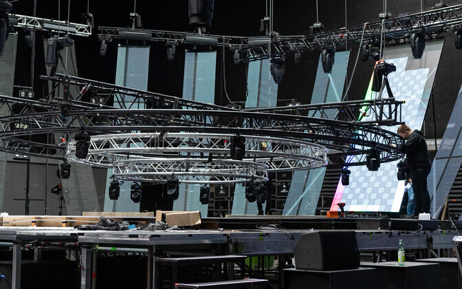 Saku Suurhallis on Eesi Laulu finaalilava juba valmimas