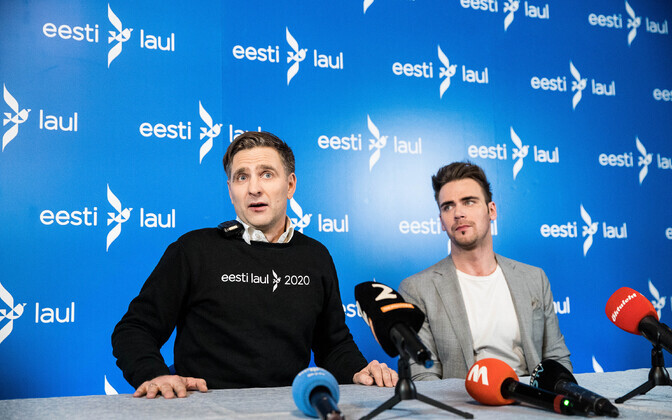 Eesti Laulu peaprodutsent Tomi Rahula ja Eesti Laul 2020 võitja Uku Suviste