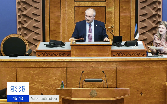 Riigikogu täiskogu istung kestis 13 minutit.