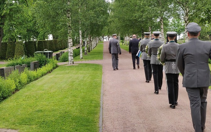 Minister of Defense Jüri Luik (Isamaa) on an official visit to Finland. June 9, 2020.
