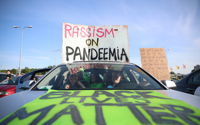 Rassismivastane meeleavaldus Tallinnas.