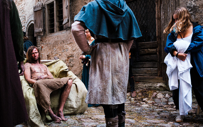 Scenes of the shooting of 