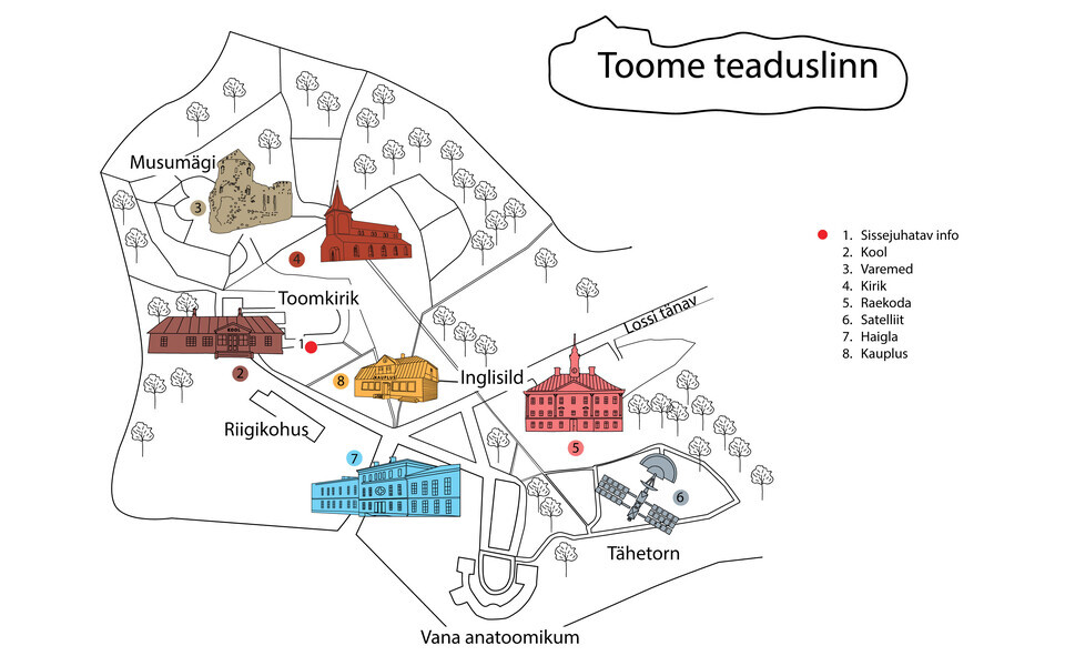 Toomemäe teaduslinna kaart