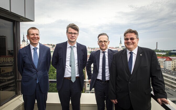 Välisminister Urmas Reinsalu kohtus Tallinnas Saksamaa, Läti ja Leedu välisministriga