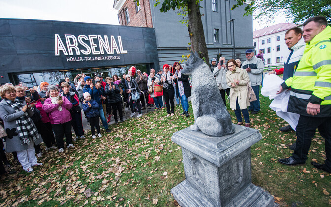 В Таллинне установили памятник бродячему псу Жорику.