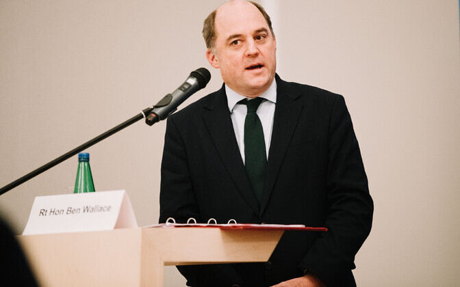 The press conference between the UK's Minister of Defense Ben Wallace and Estonian Minister of Defense Jüri Luik.