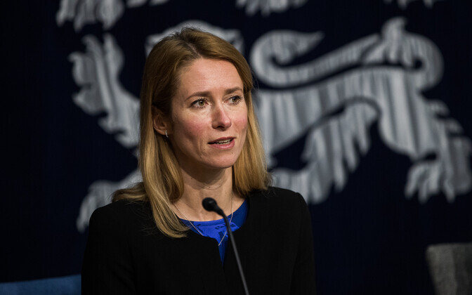 Kaja Kallas valitsuse pressikonverentsil.