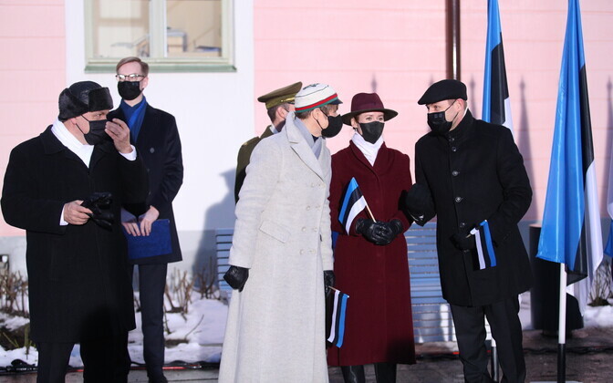 Pidulik lipuheiskamine Toompeal 24. veebruaril 2021