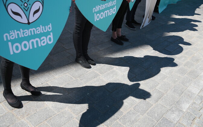 Loomakaitseorganisatsiooni Nähtamatud loomad pikett Toompeal