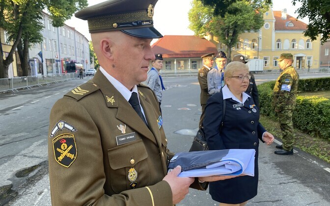 Victory Day flag-raising in Paide, on the morning of June 23 2021.