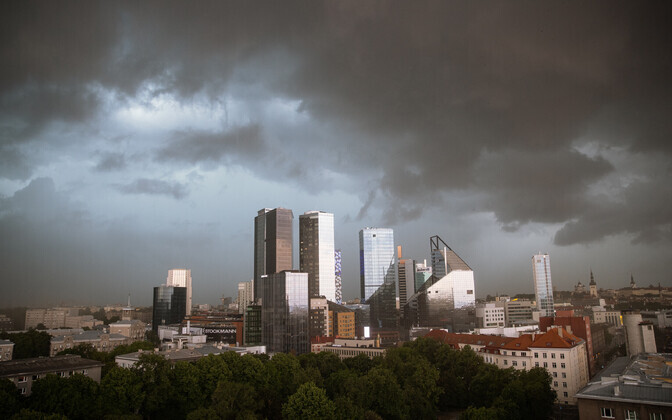 Wednesday lunchtime's storm over Tallinn.