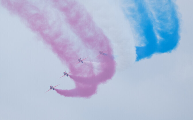 Red Arrows over Tallinn Bay