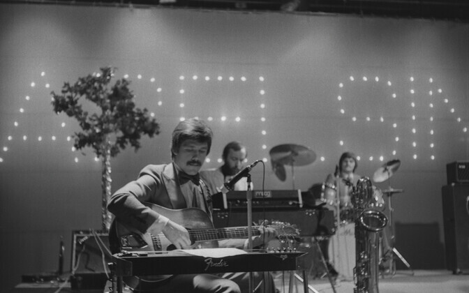 Ansambel Apelsin ETV stuudios: Tõnu Aare, Helmut Aniko, Jaan Kirss.