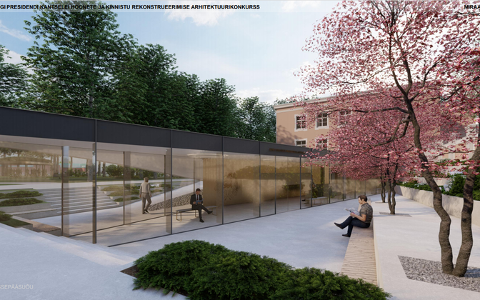 Presidendi kantselei uue pääslahoone ja roosiaia arhitektuurikonkursi võidutöö 