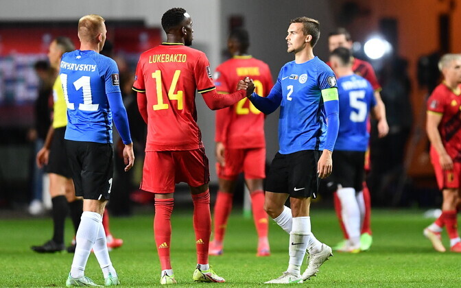 Jalgpalli MM-finaalturniir: Eesti - Belgia