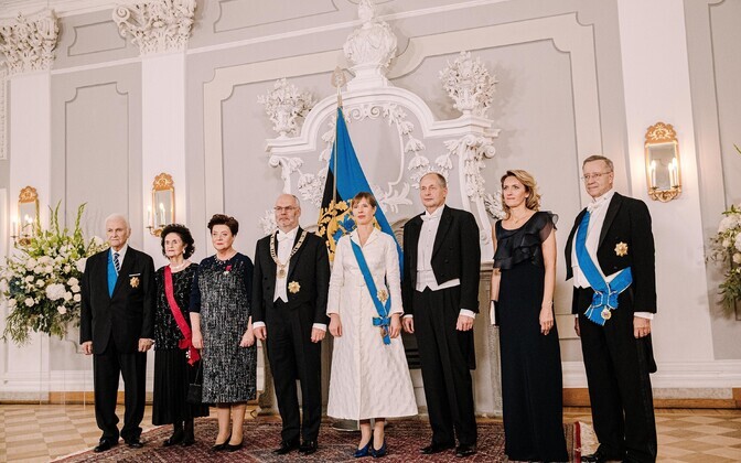 Совместный прием Алара Кариса и Керсти Кальюлайд в Кадриоргском художественном музее.