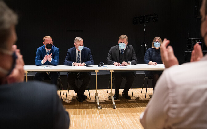 Подписание коалиционного договора в Виймси.