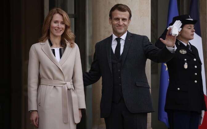 Eesti peaminister Kaja Kallas kohtus Pariisis president Emmanuel Macroniga.