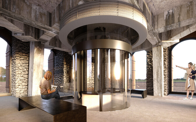 Artist's rendering of the planned renovation at the Niguliste kirik in Tallinn.