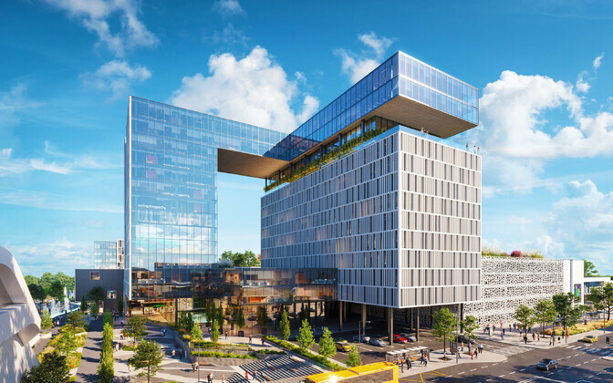 Ülemiste keskuse kavandatav laiendus.