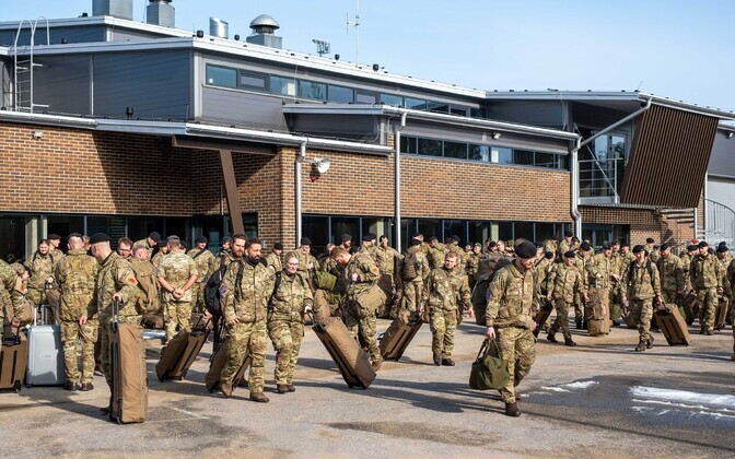 Danish troops arriving at Ämari air base, March 11 2022.