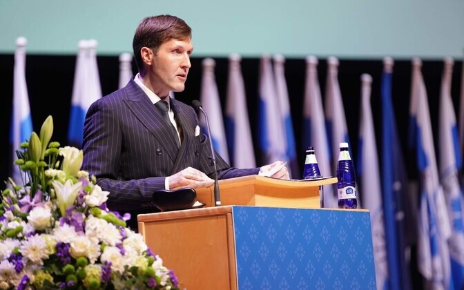 EKRE held their annual congress in Tartu on April 9, 2022. Party leader Martin Helme.