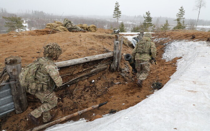Troops from NATO Battlegroup Estonia participated in the Bold Dragon exercise on April 9-10. 2022.